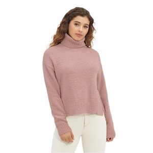 Ugg Ylonda Pink Turtleneck Fluffy Sweater Size S
